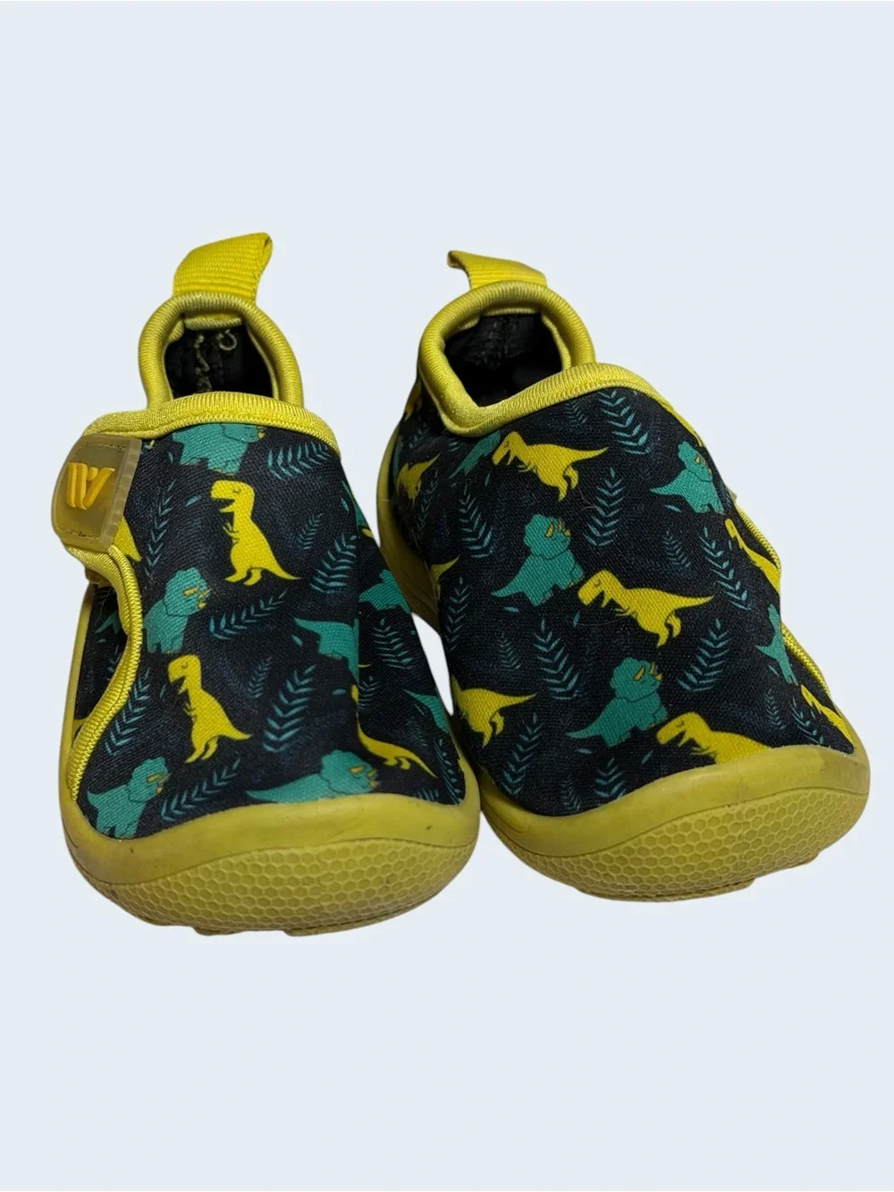 Kids Yellow & Green Dinosaur Slip-On Water Shoes